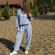 *Dres hoodie + banany  “Błękitny”