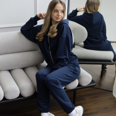*Dres hoodie + joggery  “Granatowy”