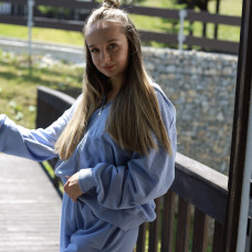 *Zip hoodie z kapturem   “Błękitny”