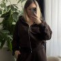 *Zip hoodie z kapturem   “Czekoladowy”