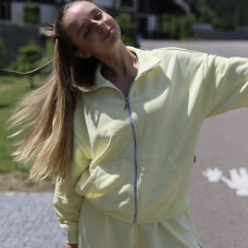 *Zip hoodie ze stójką   “Żółty”