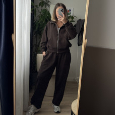 *Zip hoodie ze stójką   “Czekoladowy”