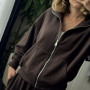 *Zip hoodie ze stójką   “Czekoladowy”