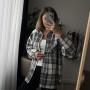 *Koszula kaszmirowa ciepła “Czarno-biała krata”