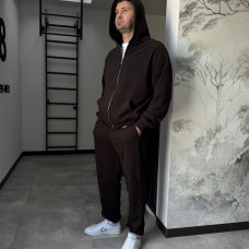 *Dres hoodie z kapturem + joggery  “Czekoladowy”