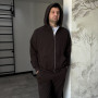 *Dres hoodie z kapturem + joggery  “Czekoladowy”