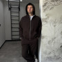 *Dres hoodie z kapturem + joggery  “Czekoladowy”
