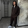 *Dres hoodie z kapturem + joggery  “Czekoladowy”