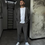 *Dres hoodie z kapturem + joggery  “Grafitowy”
