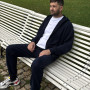 *Dres hoodie z kapturem + joggery  “Granatowy”