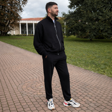 *Dres hoodie ze stójką + joggery  “Czarny”