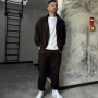 *Dres hoodie ze stójką + joggery  “Czekoladowy”
