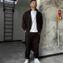 *Dres hoodie ze stójką + joggery  “Czekoladowy”