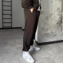 *Dres hoodie ze stójką + joggery  “Czekoladowy”