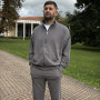 *Dres hoodie ze stójką + joggery  “Grafitowy”