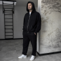 *Zip hoodie z kapturem   “Czarny”