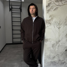 *Zip hoodie z kapturem   “Czekoladowy”