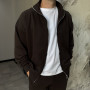 *Zip hoodie ze stójką   “Czekoladowy”