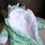 Zimowy kombinezon z zakrytymi stópkami  “SWEET HEART” Miętowe króliczki