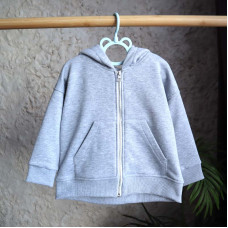 *Hoodie Oversize na zamku “Szary melanż”