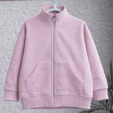 *Bluza na zamek z kołnierzem stójką "Różowy"