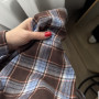 *Koszula flanelowa damska   “Czekoladowo-błękitna”