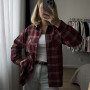 *Koszula flanelowa damska   “Berry Wine”
