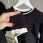 *Dopasowany longsleeve Double Layer „Granatowy”