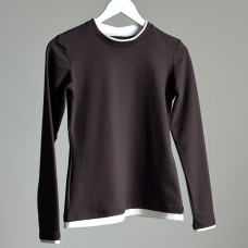 *Dopasowany longsleeve Double Layer „Czekoladowy”