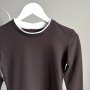 *Dopasowany longsleeve Double Layer „Czekoladowy”