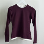 *Dopasowany longsleeve Double Layer „Wiśniowy”