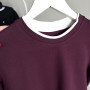 *Dopasowany longsleeve Double Layer „Wiśniowy”