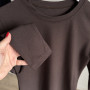 *Dopasowany longsleeve  „Czekoladowy”