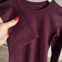 *Dopasowany longsleeve  „Wiśniowy”