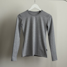*Dopasowany longsleeve  „Szary melanż”
