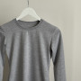 *Dopasowany longsleeve  „Szary melanż”