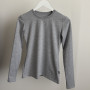 *Dopasowany longsleeve  „Szary melanż”