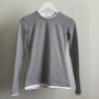 *Dopasowany longsleeve Double Layer „Szary melanż”