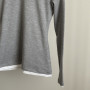 *Dopasowany longsleeve Double Layer „Szary melanż”