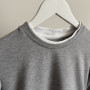 *Dopasowany longsleeve Double Layer „Szary melanż”