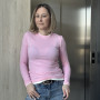*Dopasowany longsleeve Double Layer „Różowy”