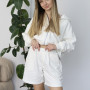Komplet dresowy bluza + szorty „Mleczny”