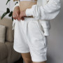 Komplet dresowy bluza + szorty „Mleczny”