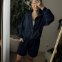 *Komplet dresowy bluza + szorty „Granatowy”