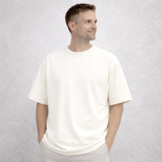 *T-shirt męska  Oversize „Mleczny”