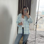 *Koszula flanelowa damska   “Miętowo-błękitna”