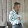 *Koszula flanelowa damska   “Miętowo-błękitna”