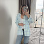 *Koszula flanelowa damska   “Miętowo-błękitna”