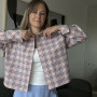 *Krótka koszula flanelowa damska  “Peach Sky”