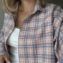 *Krótka koszula flanelowa damska  “Peach Sky”